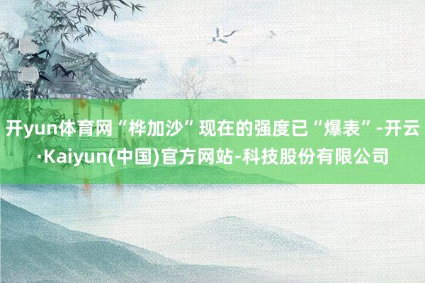 开yun体育网“桦加沙”现在的强度已“爆表”-开云·Kaiyun(中国)官方网站-科技股份有限公司