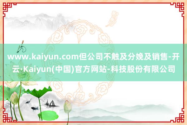 www.kaiyun.com但公司不触及分娩及销售-开云·Kaiyun(中国)官方网站-科技股份有限公司