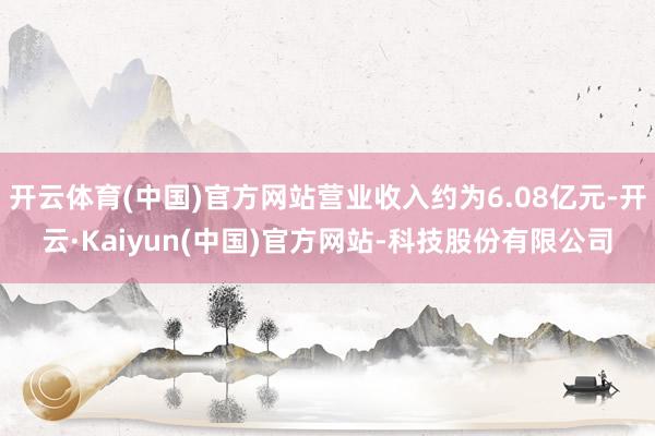 开云体育(中国)官方网站营业收入约为6.08亿元-开云·Kaiyun(中国)官方网站-科技股份有限公司
