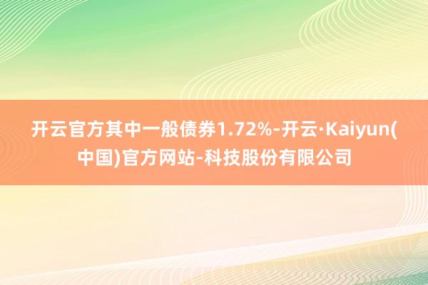 开云官方其中一般债券1.72%-开云·Kaiyun(中国)官方网站-科技股份有限公司