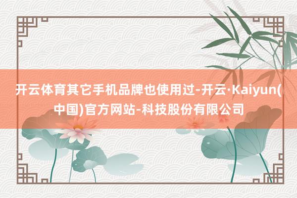 开云体育其它手机品牌也使用过-开云·Kaiyun(中国)官方网站-科技股份有限公司